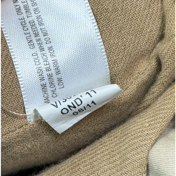 Old Navy Sherpa Lined Tan Zippered Tie Jacket Coat Adult's Size 2XL - Picture 13 of 13